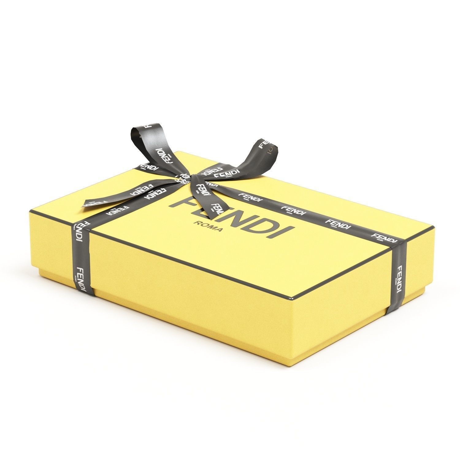 Fendi Luxury Packaging Boxes and Paper Bags - Low-Poly 3D Model - View 10