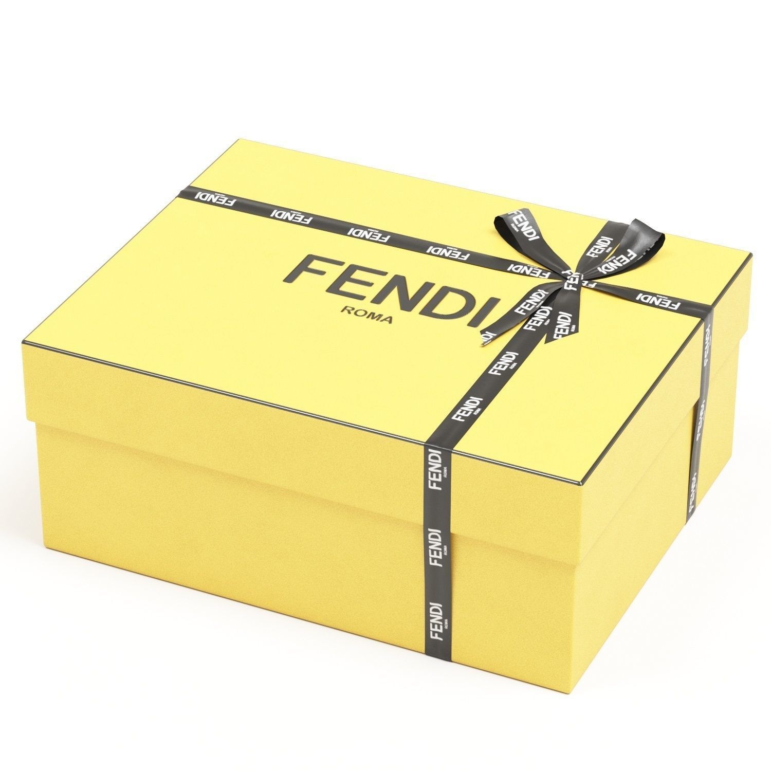 Fendi Luxury Packaging Boxes and Paper Bags - Low-Poly 3D Model - View 14