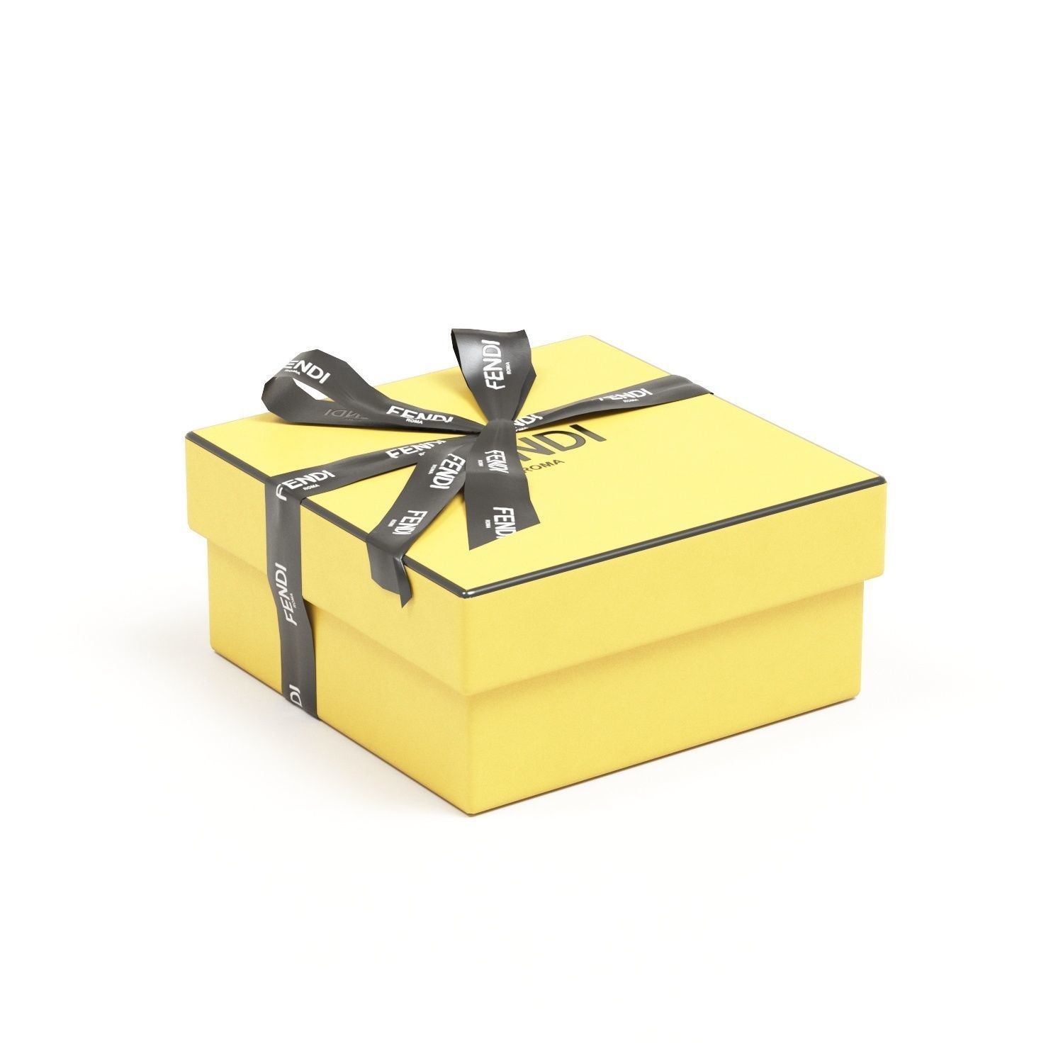Fendi Luxury Packaging Boxes and Paper Bags - Low-Poly 3D Model - View 8