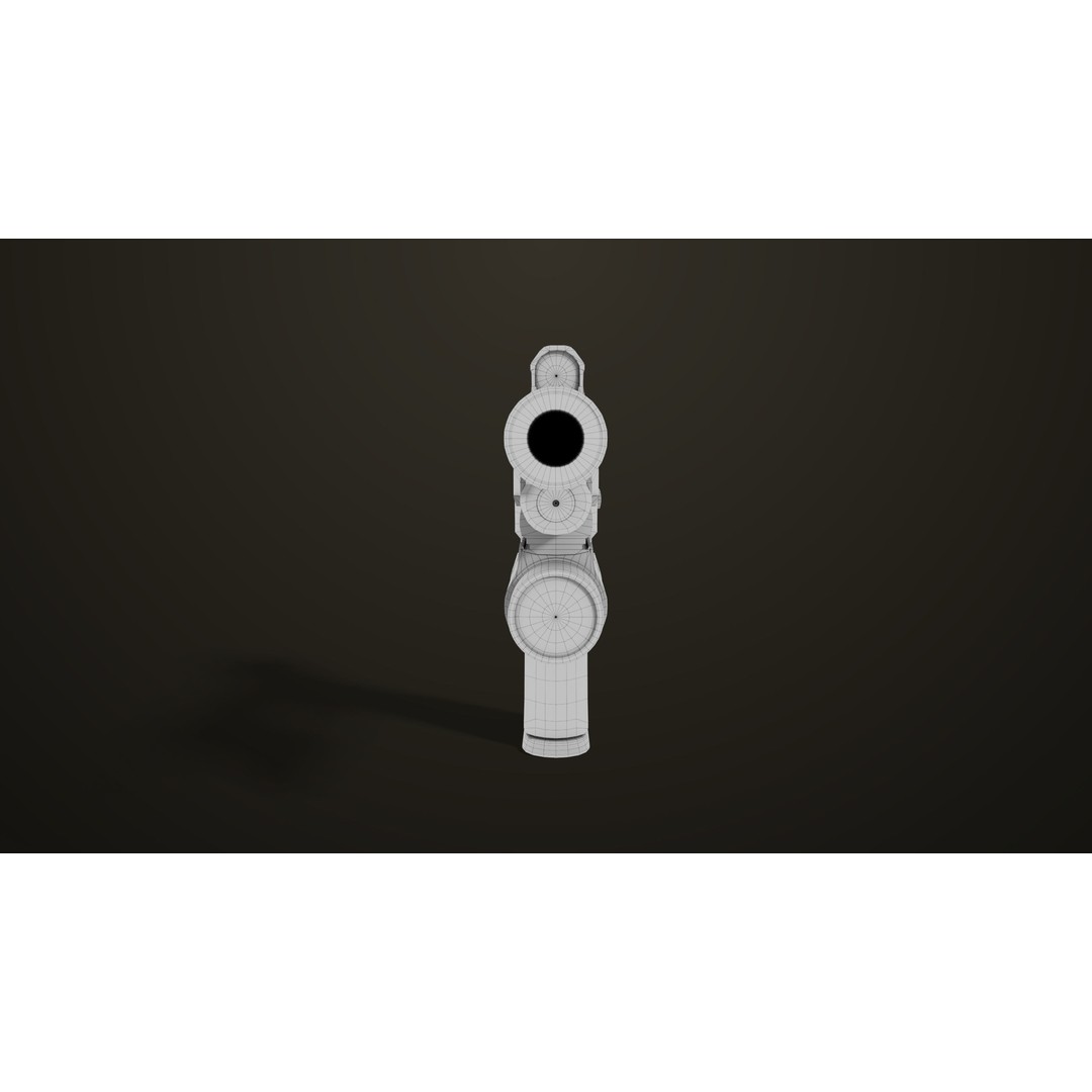 Pistol 06 3D Model – Low Poly PBR Game Asset, FBX, Rigged - View 41