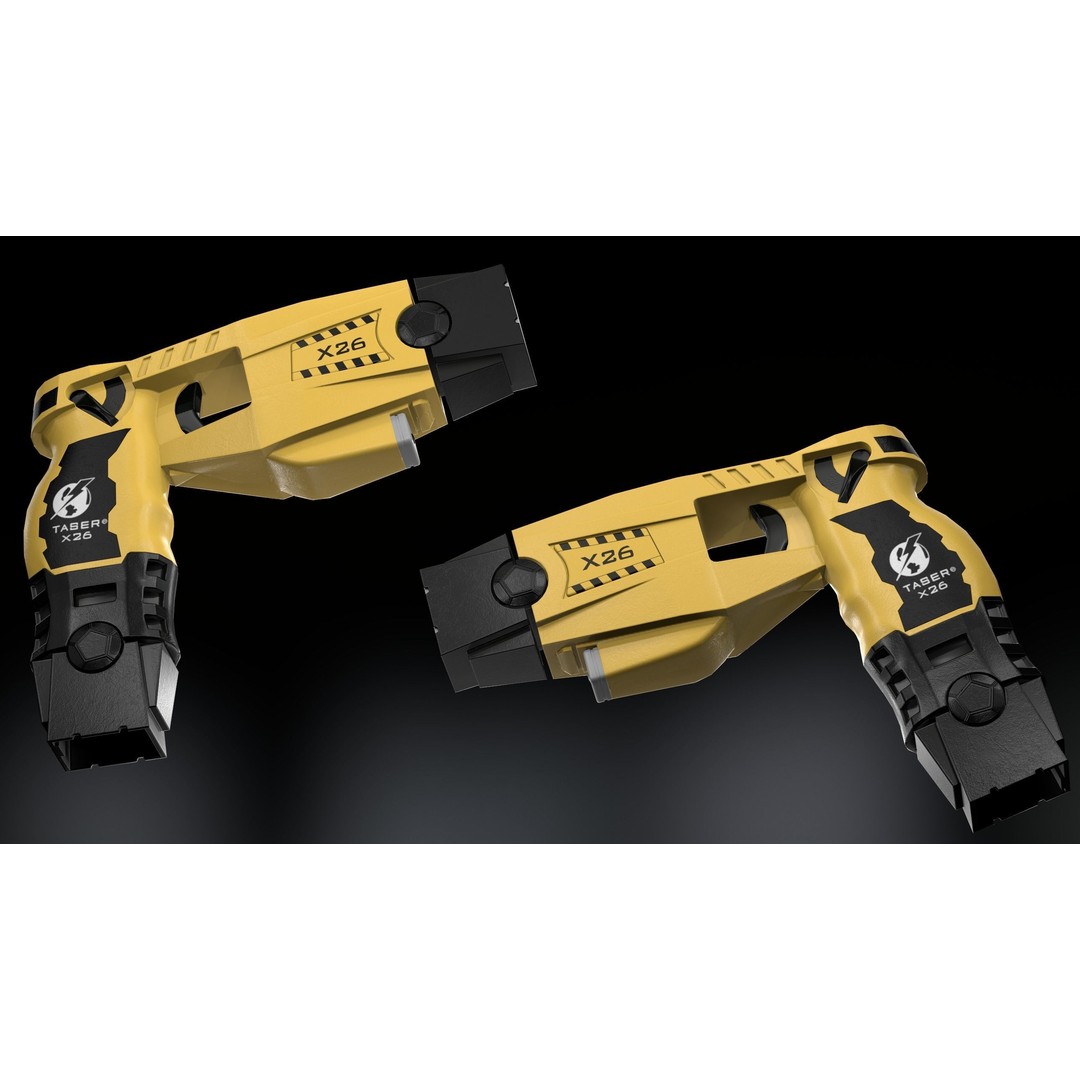 Taser Axon x26 3D Model – Low Poly Gun Asset, FBX, PBR - View 4