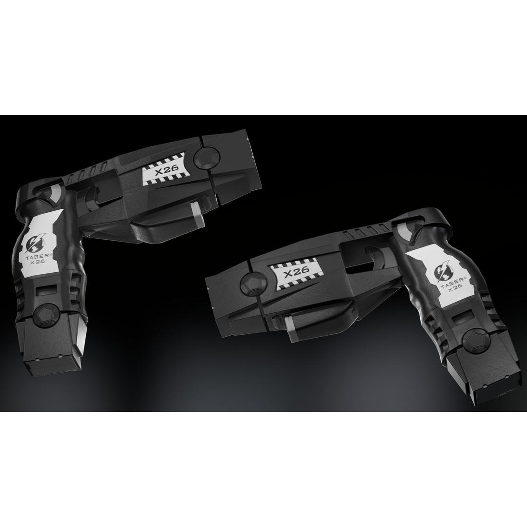 Taser Axon x26 3D Model – Low Poly Gun Asset, FBX, PBR - View 8