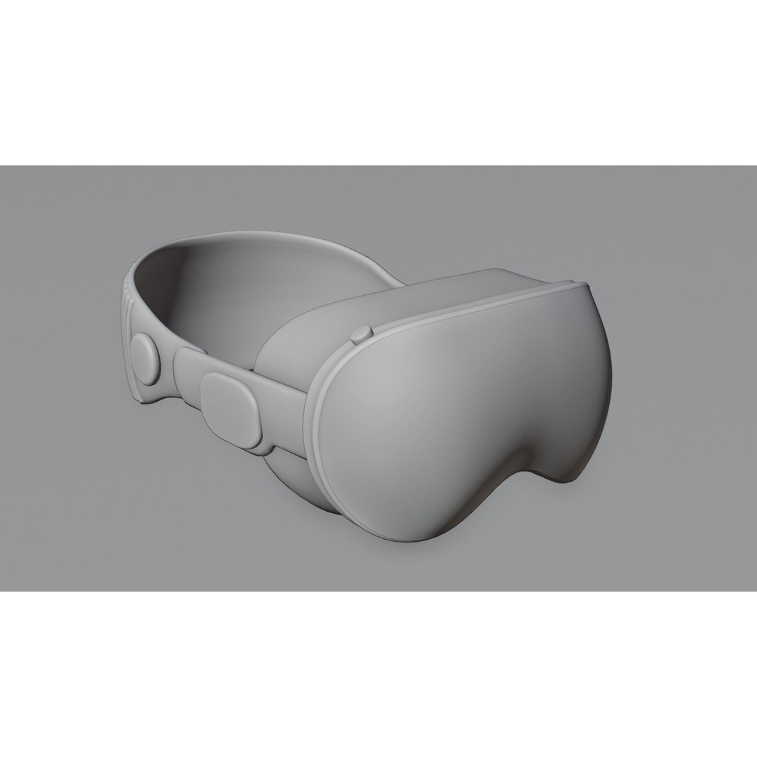 Vision Pro Inspired Headset 3D Model – Low Poly Game Asset, FBX - View 4
