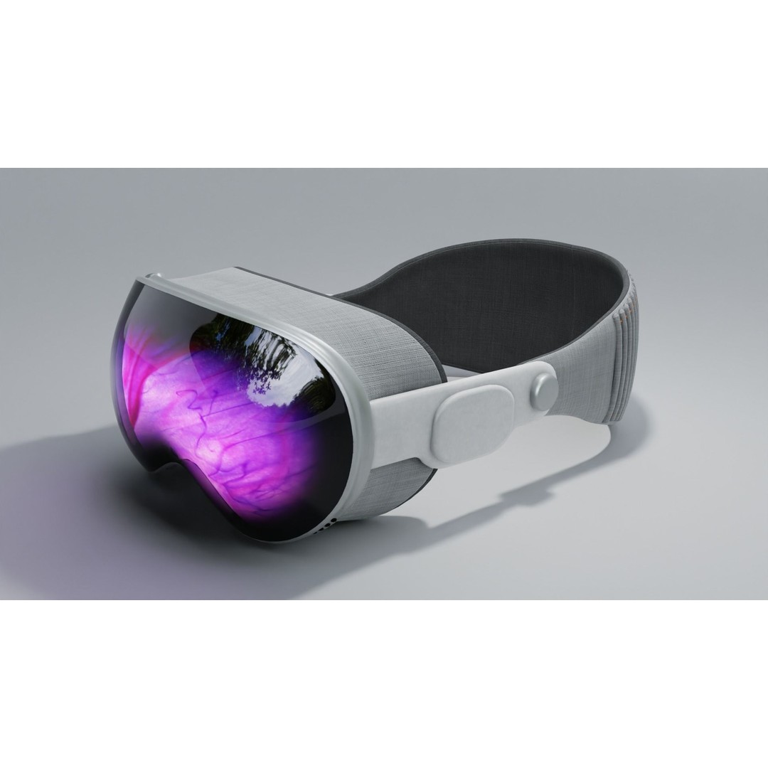 Vision Pro Inspired Headset 3D Model – Low Poly Game Asset, FBX - View 7