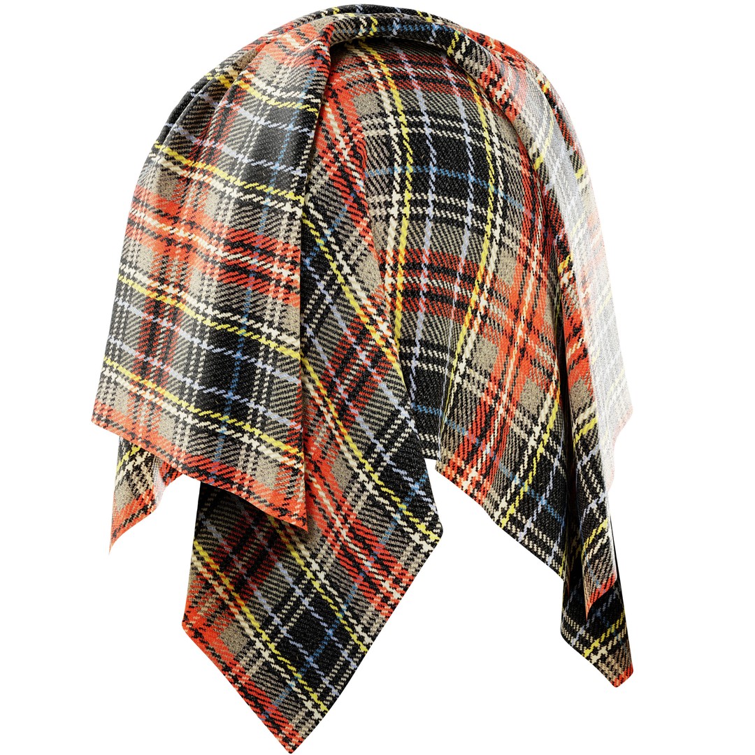 Cotton, Wool, Tartan & Denim Fabric Smart Materials 3D Model – PBR Textures, SPSM - View 14