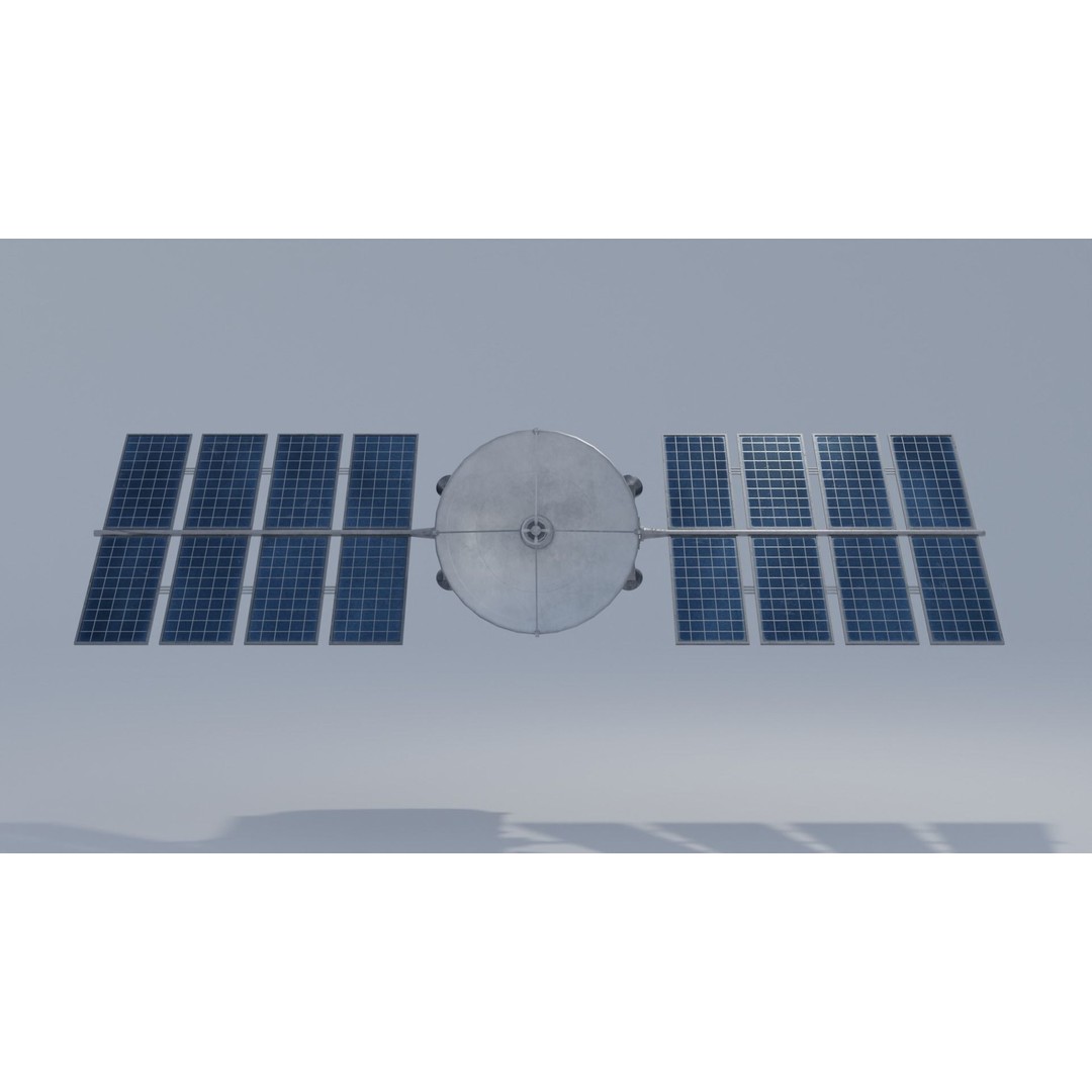 Sci-fi Satellite 3D Model – Low Poly PBR Space Asset, FBX - View 10