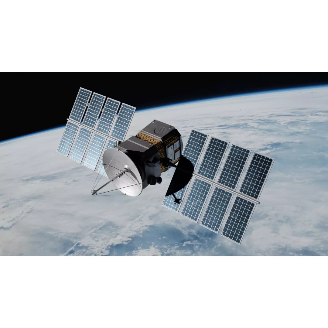 Sci-fi Satellite 3D Model – Low Poly PBR Space Asset, FBX - View 2