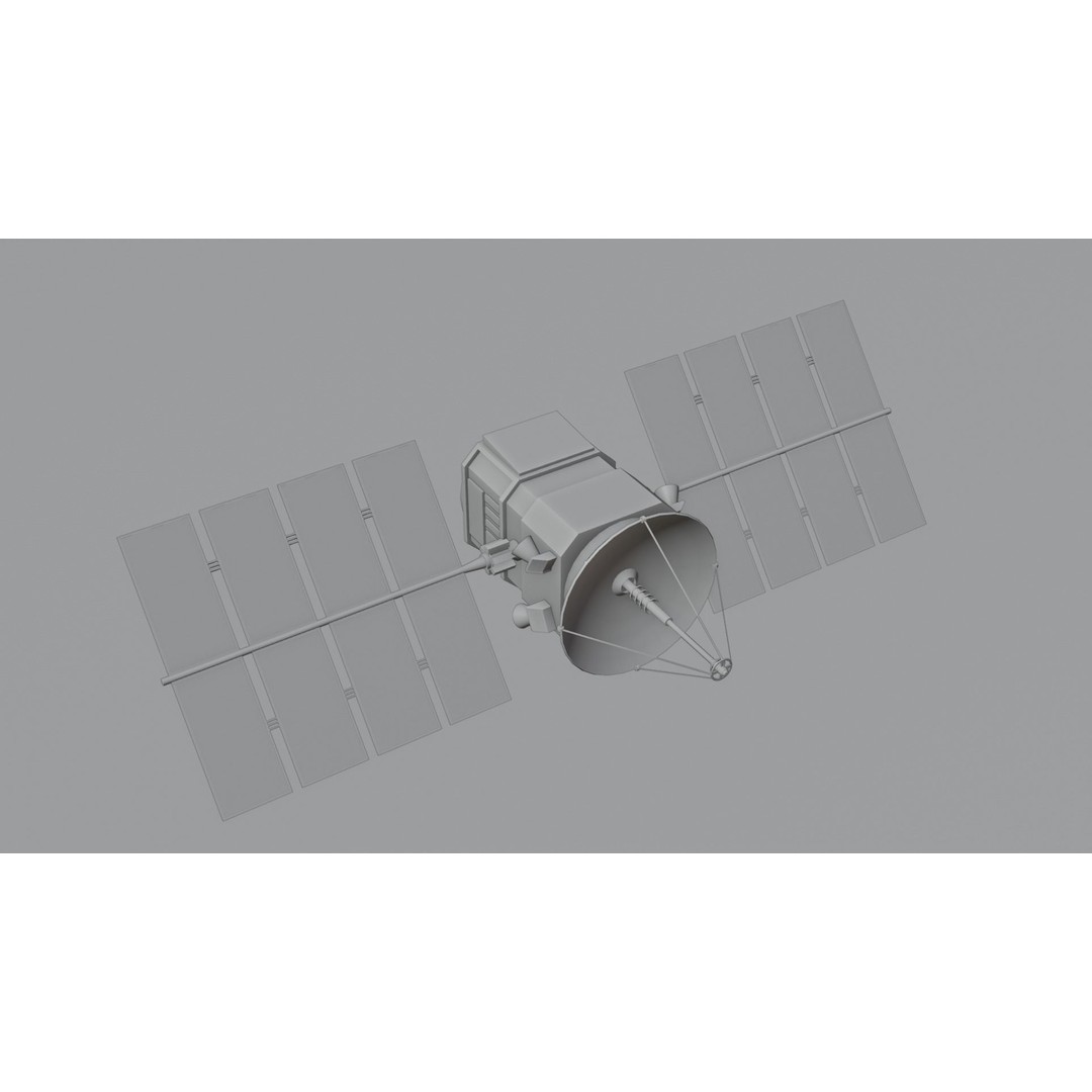 Sci-fi Satellite 3D Model – Low Poly PBR Space Asset, FBX - View 5