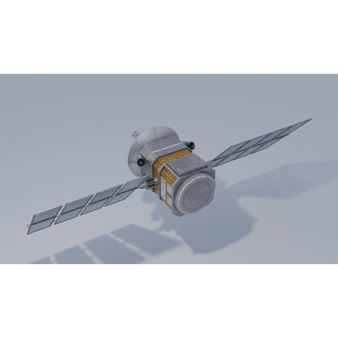 Sci-fi Satellite 3D Model – Low Poly PBR Space Asset, FBX - View 6