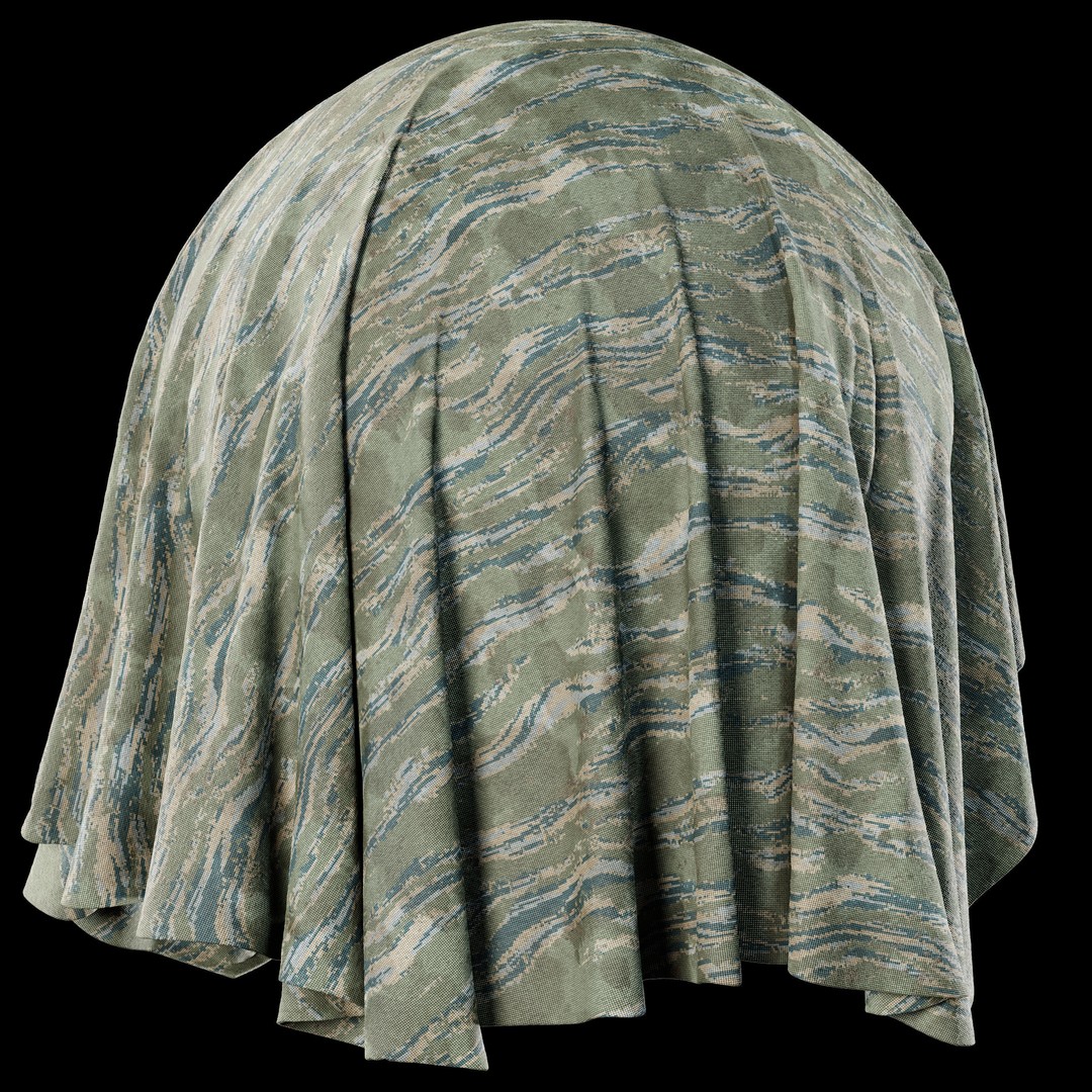 Army Cloth Fabric Material 3D Model – PBR Textures, SBSAR Files