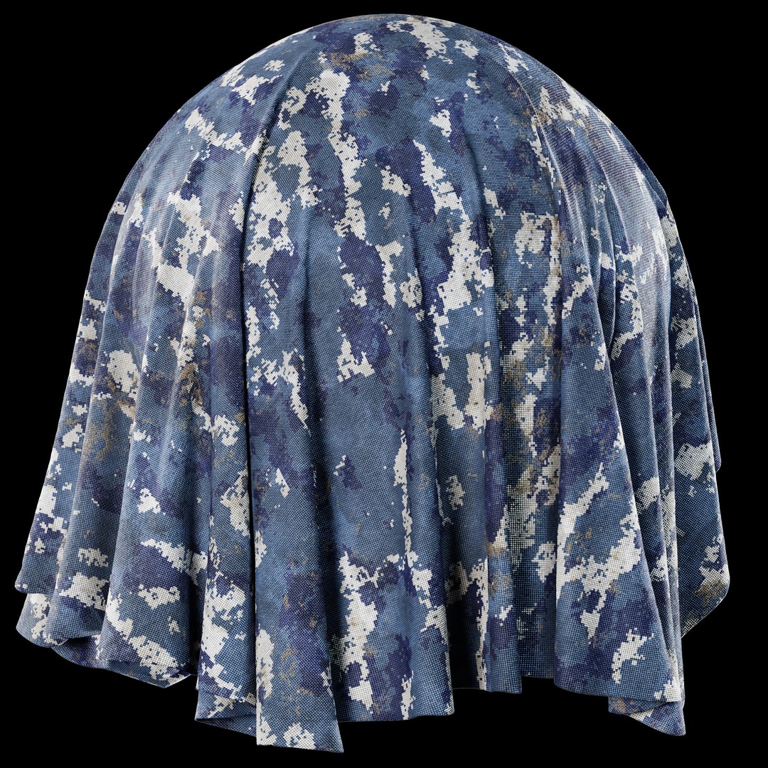 Army Cloth Fabric Material 3D Model – PBR Textures, SBSAR Files - View 11