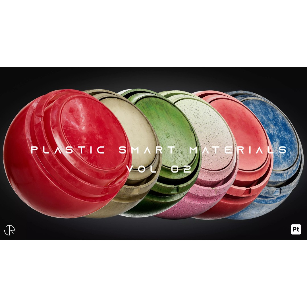 Plastic Smart Materials 3D Model – Customizable PBR Textures, SPSM - View 2