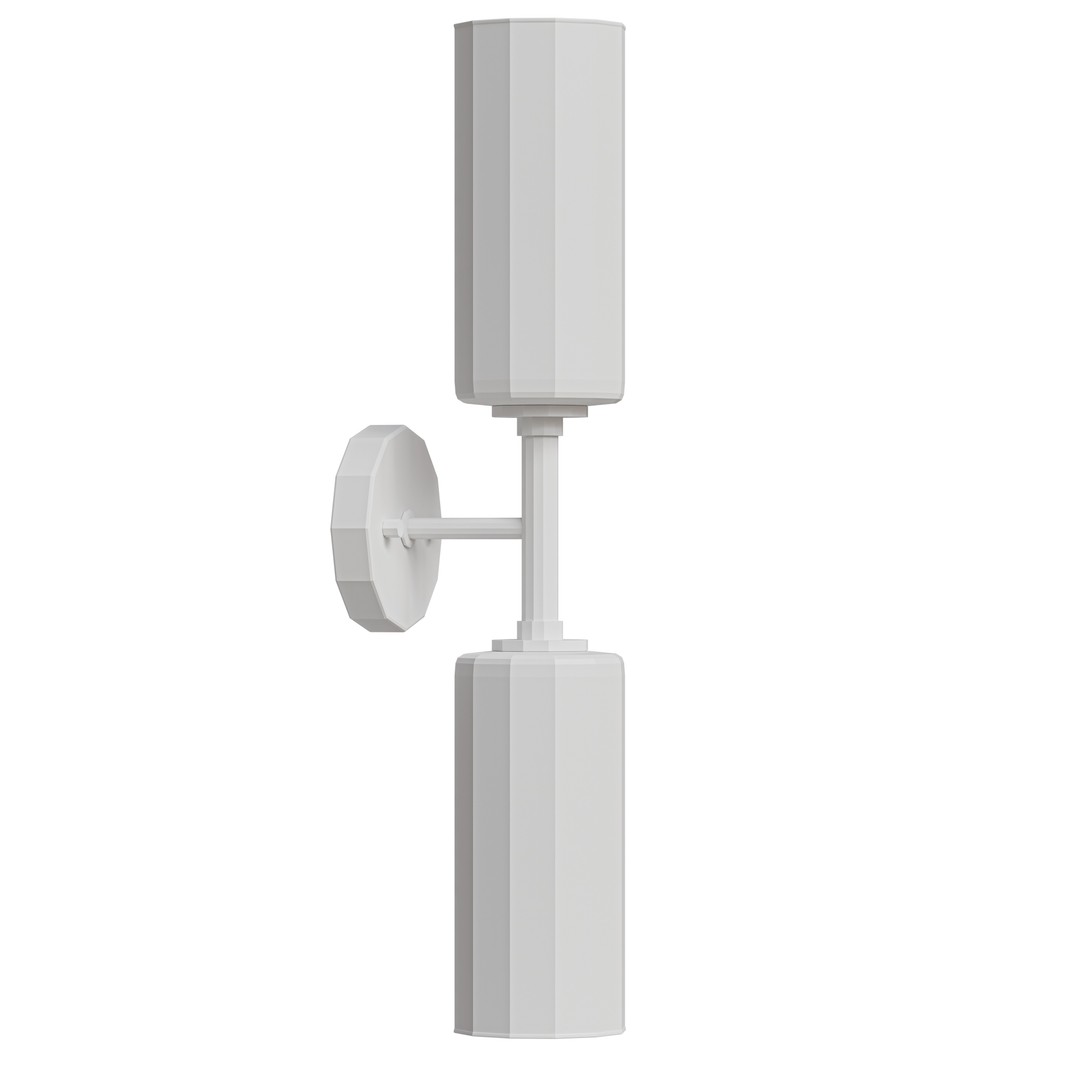 Ayaka Steel Wall Sconce 3D Model – Low Poly Lighting Fixture, FBX - View 13