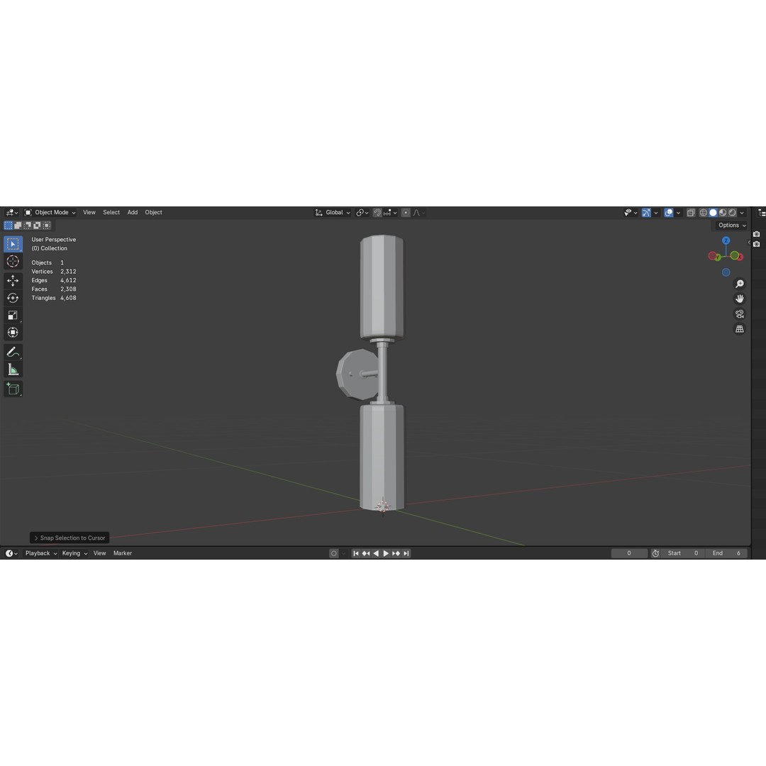 Ayaka Steel Wall Sconce 3D Model – Low Poly Lighting Fixture, FBX - View 31