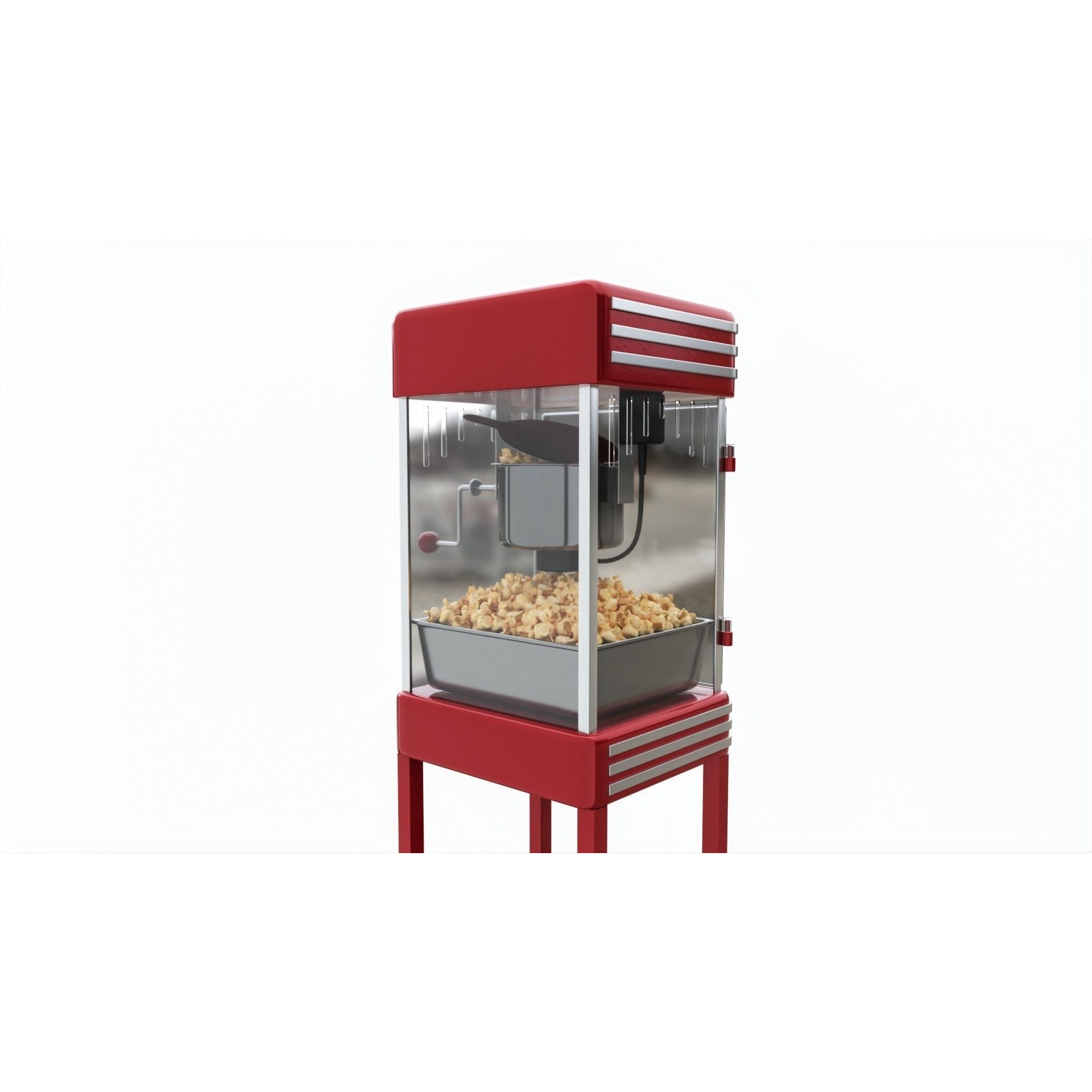 Popcorn Vintage Cart on Wheels - Game-Ready 3D Model - View 6