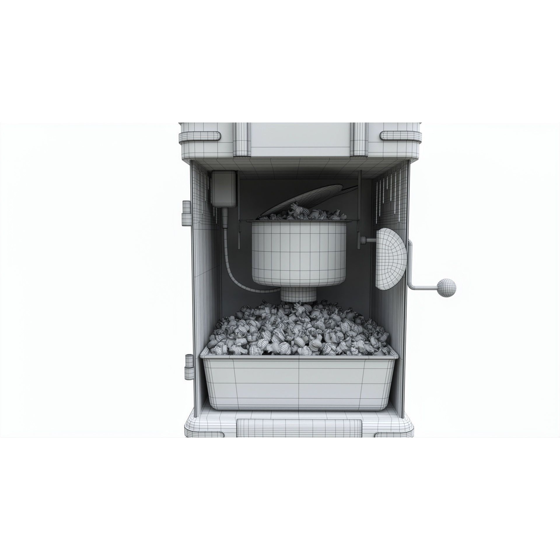 Popcorn Vintage Cart on Wheels - Game-Ready 3D Model - View 9