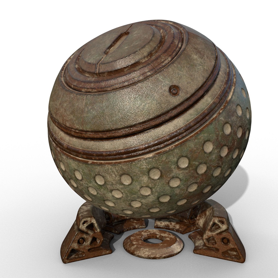 Rust Smart Material 3D Model – High Quality PBR Textures, SPSM