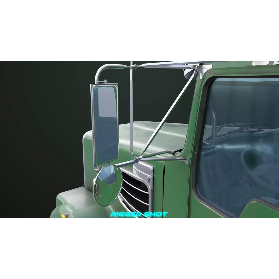 Truck 07 Log Trailer 3D Model – Low Poly PBR Game Asset, FBX - View 13