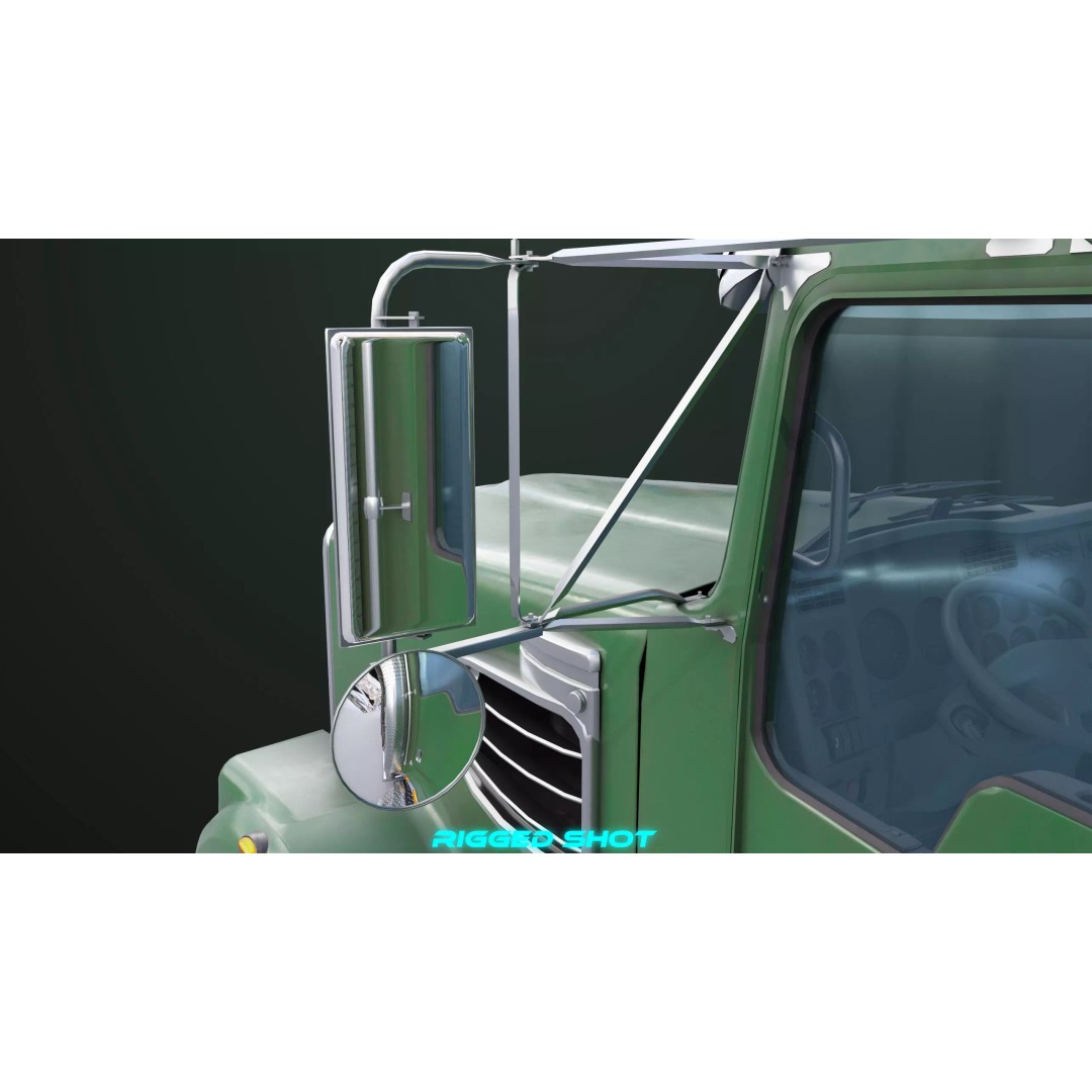Truck 07 Log Trailer 3D Model – Low Poly PBR Game Asset, FBX - View 14