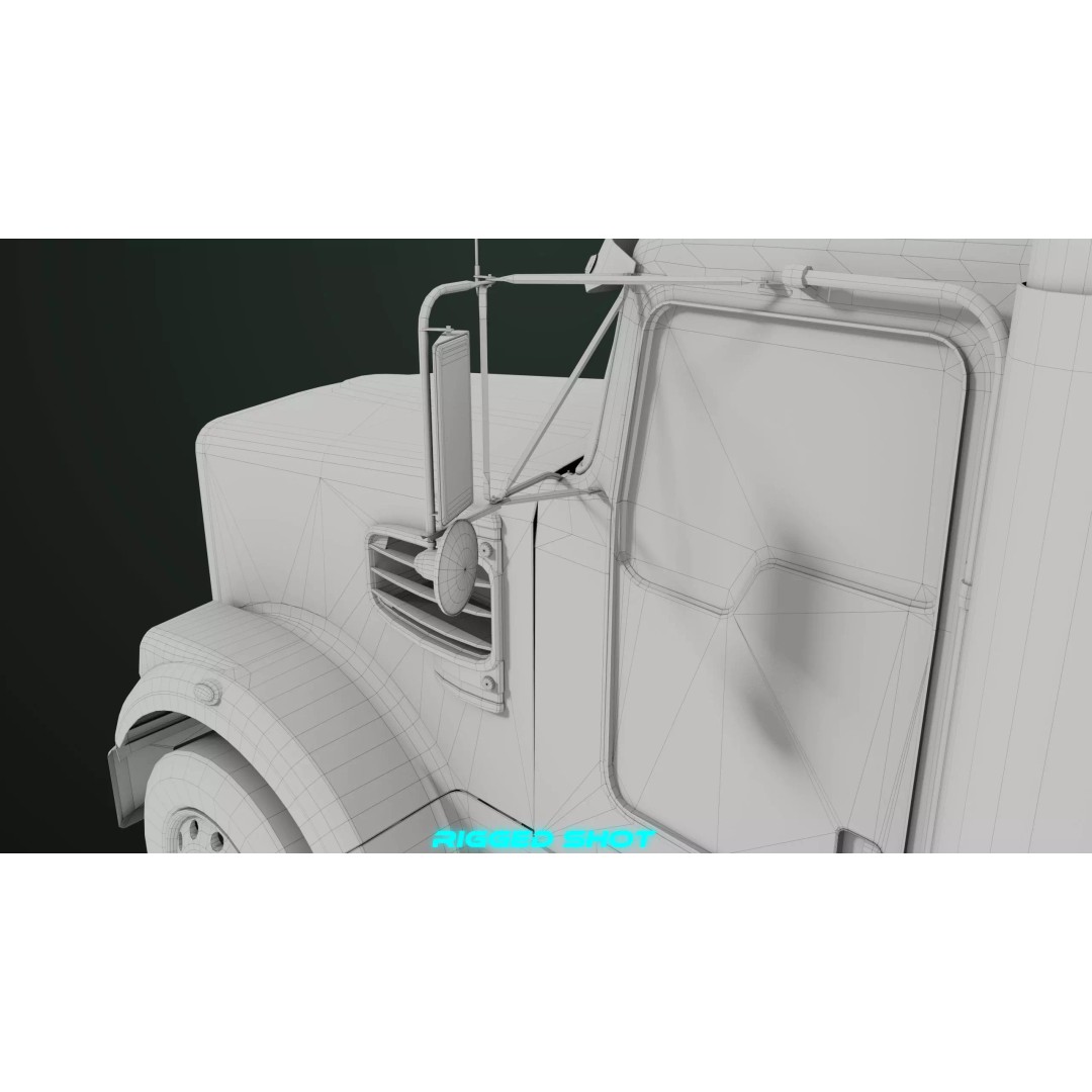 Truck 07 Log Trailer 3D Model – Low Poly PBR Game Asset, FBX - View 43