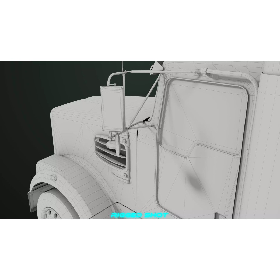 Truck 07 Log Trailer 3D Model – Low Poly PBR Game Asset, FBX - View 44