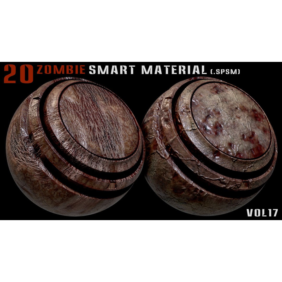 Zombie Smart Materials 3D Model – PBR Textures for Substance Painter - View 10