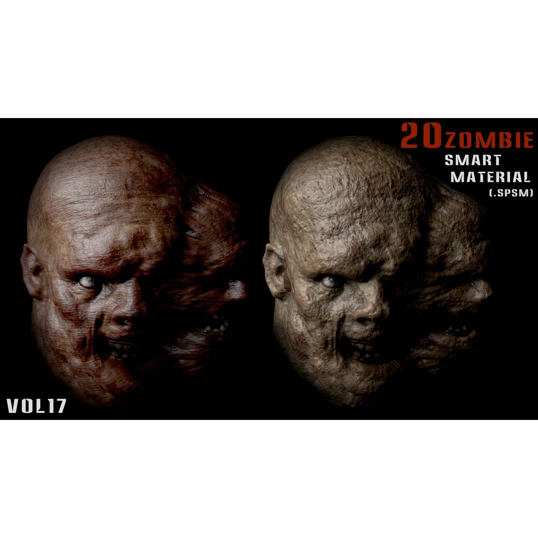 Zombie Smart Materials 3D Model – PBR Textures for Substance Painter - View 11