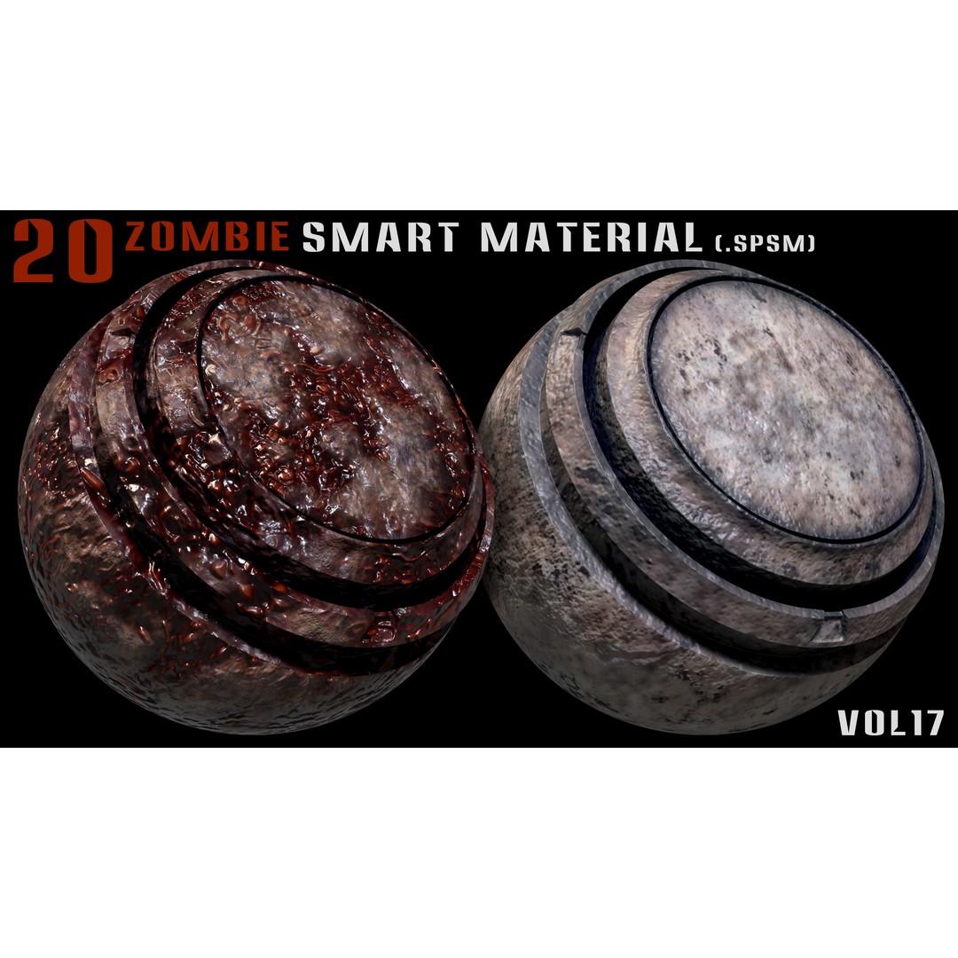 Zombie Smart Materials 3D Model – PBR Textures for Substance Painter - View 12