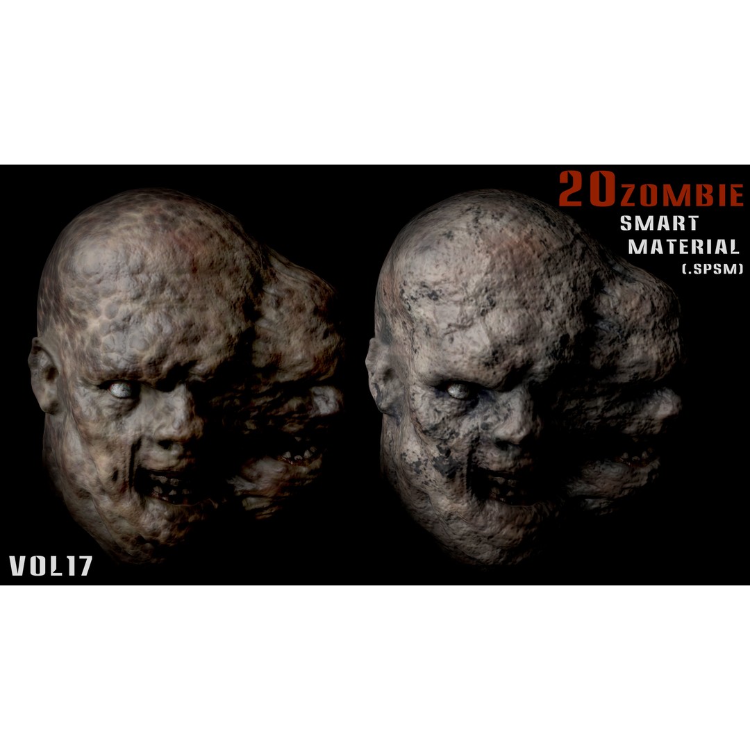 Zombie Smart Materials 3D Model – PBR Textures for Substance Painter - View 13