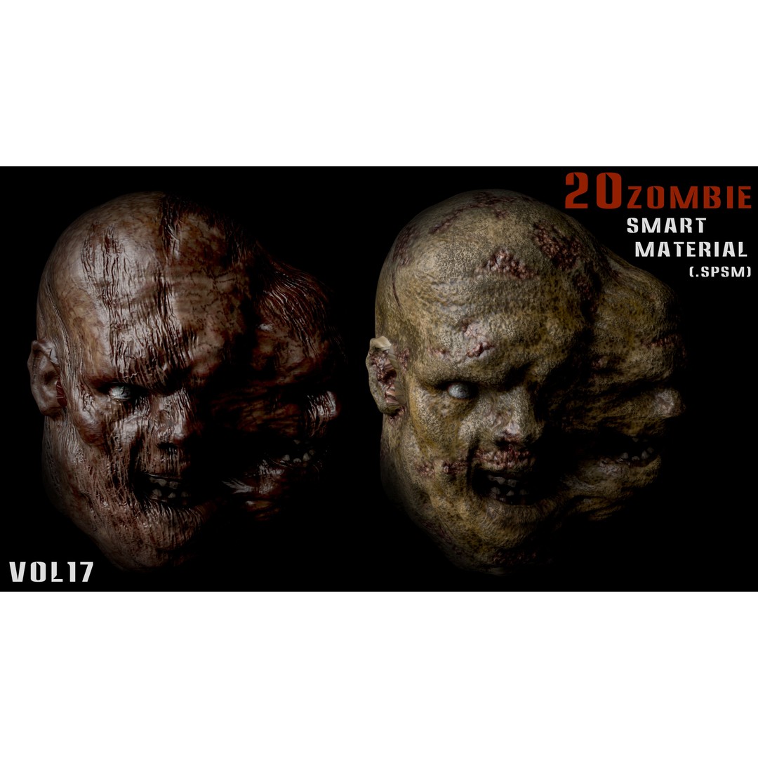Zombie Smart Materials 3D Model – PBR Textures for Substance Painter - View 5