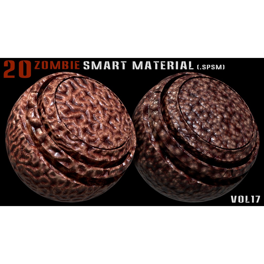 Zombie Smart Materials 3D Model – PBR Textures for Substance Painter - View 6