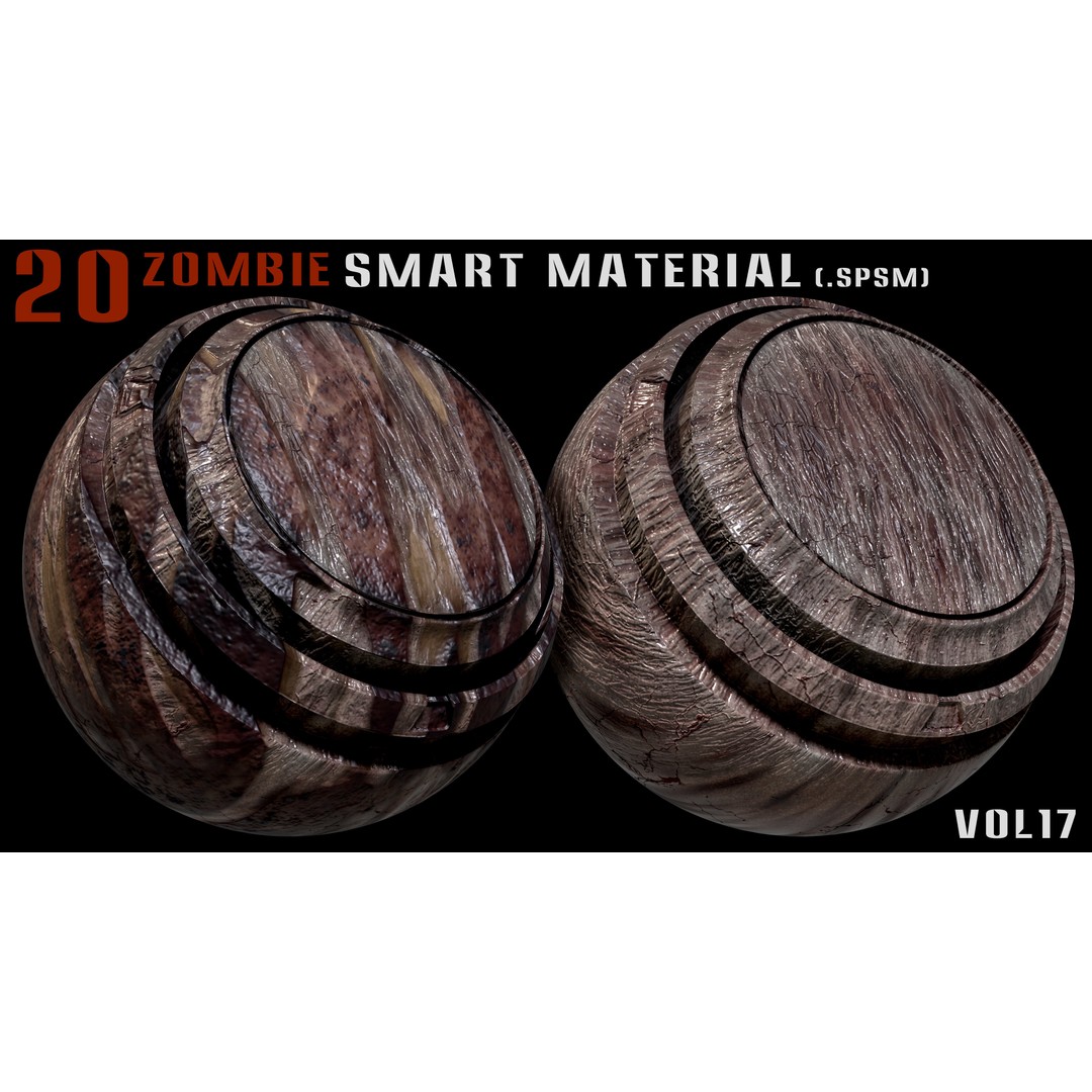 Zombie Smart Materials 3D Model – PBR Textures for Substance Painter - View 7