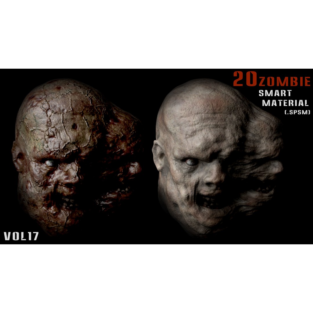 Zombie Smart Materials 3D Model – PBR Textures for Substance Painter - View 8