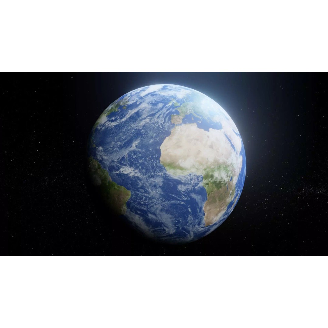 Photorealistic Earth 3D Model – Low Poly, 8k Textures, FBX, Blender - View 2