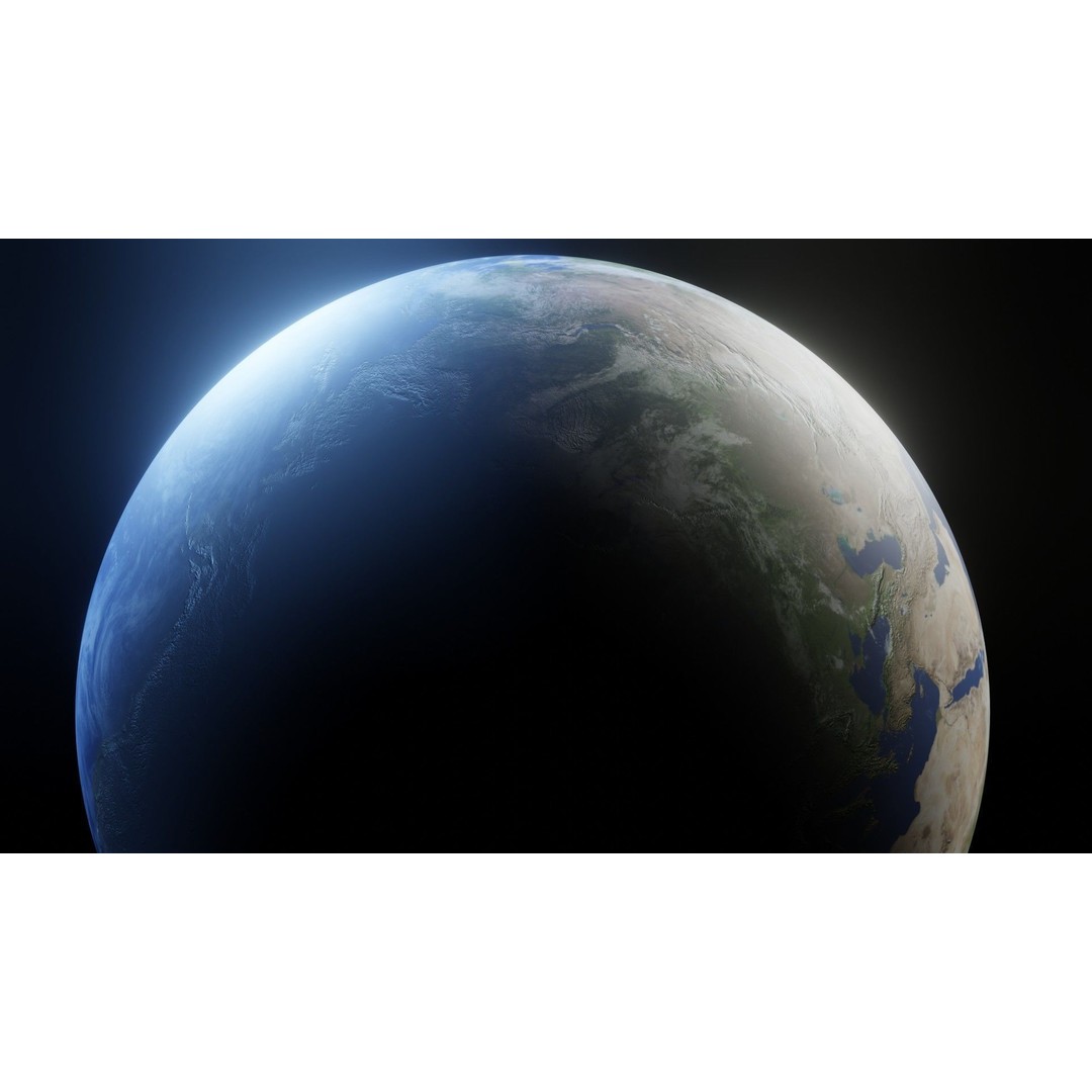 Photorealistic Earth 3D Model – Low Poly, 8k Textures, FBX, Blender - View 7