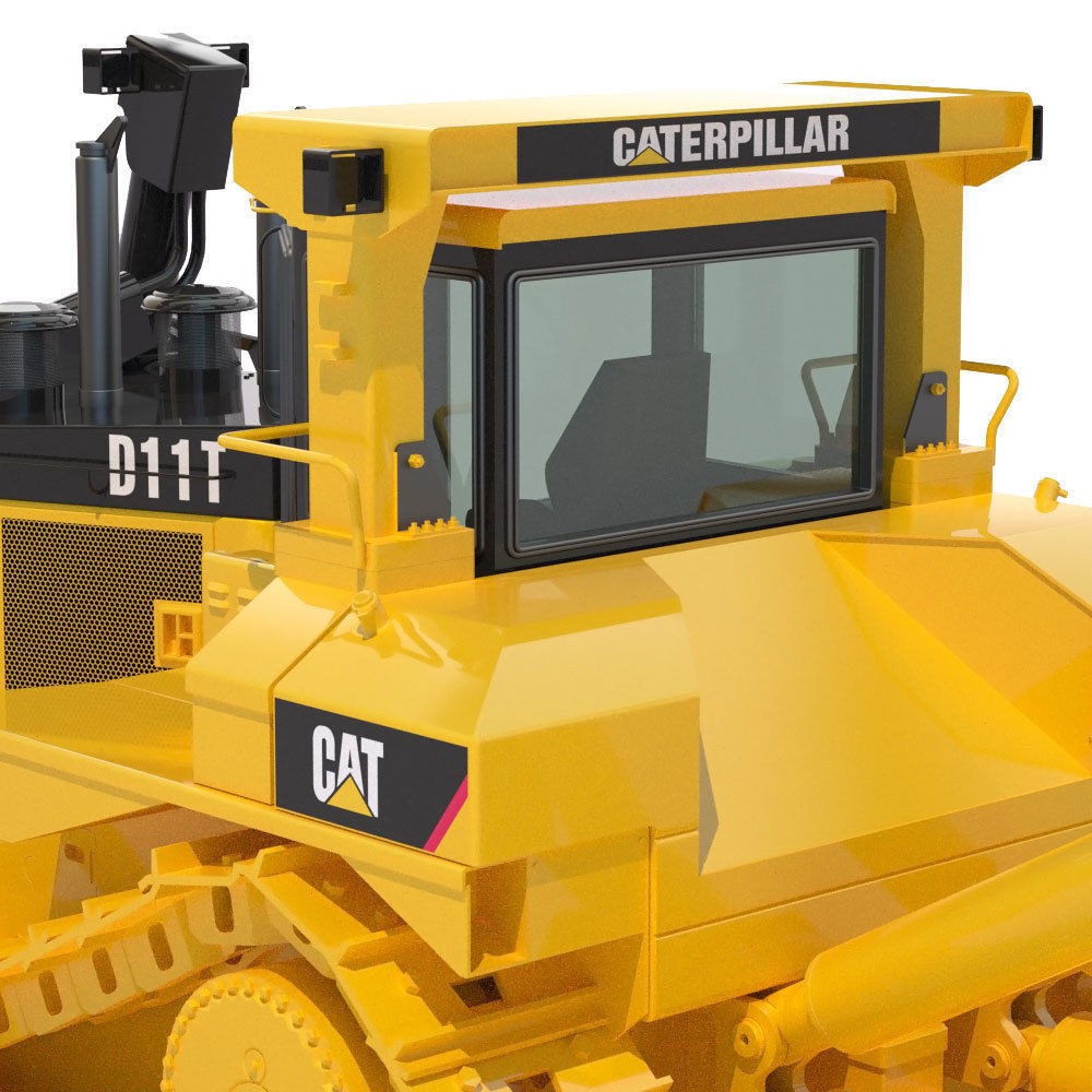 Bulldozer Cat D11 3D Model – High-Detail Industrial Vehicle, PBR - View 11