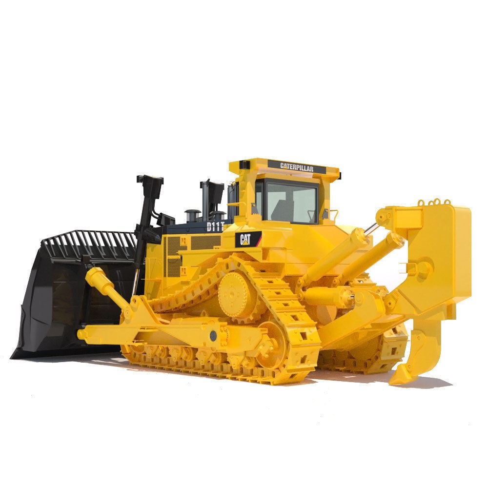 Bulldozer Cat D11 3D Model – High-Detail Industrial Vehicle, PBR - View 5