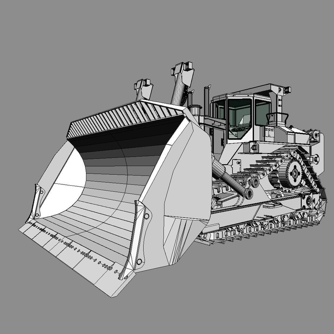 Bulldozer Cat D11 3D Model – High-Detail Industrial Vehicle, PBR - View 6