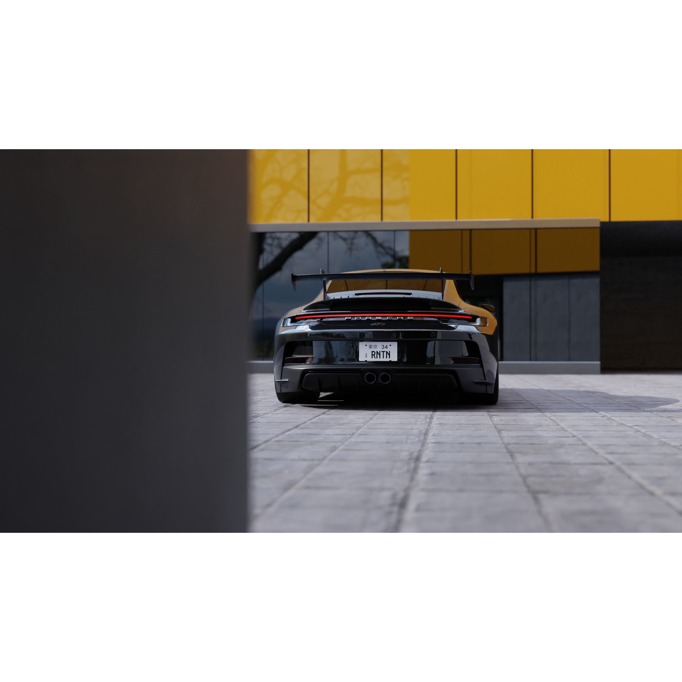 Automotive Render Scene - Game-Ready 3D Model