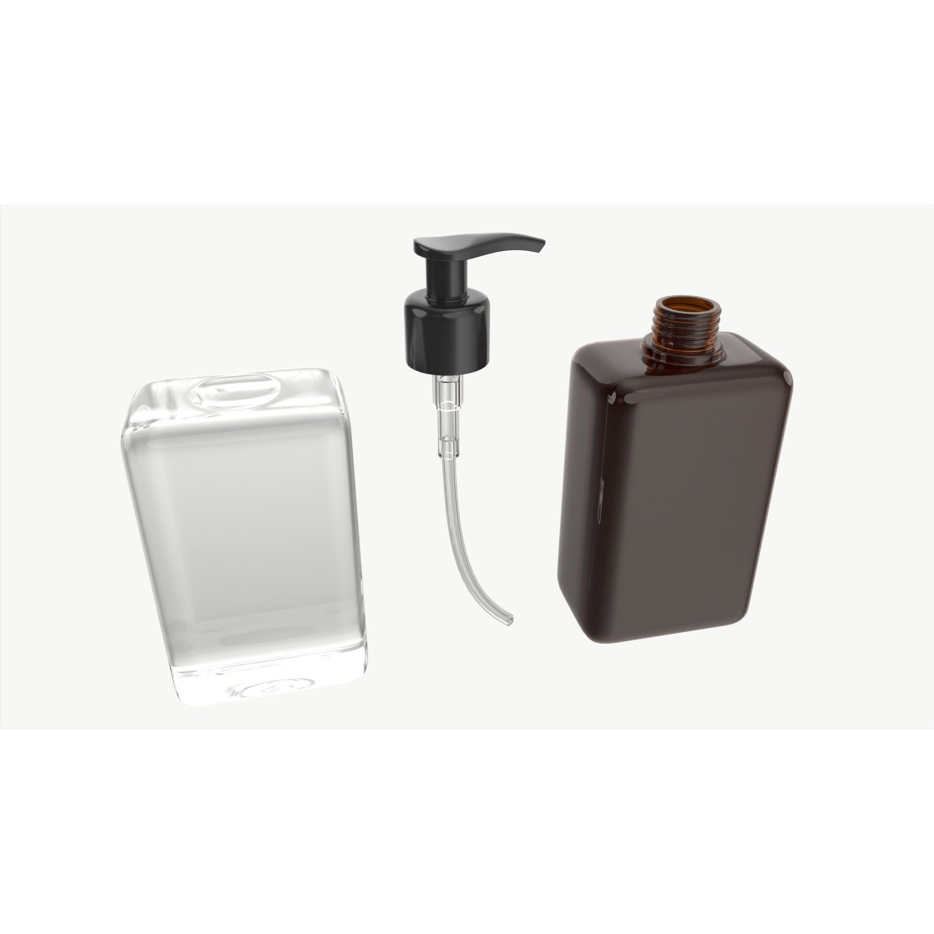 Pump Dispenser Bottle Mockup - PBR Game-Ready 3D Model - View 6