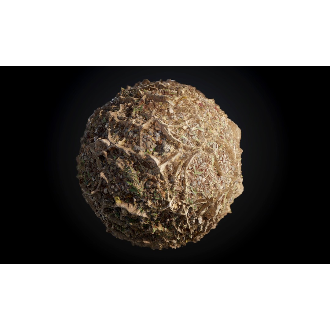 Ground Textures 3D Model – Seamless PBR Dirt, Mud, Sand, Rock - View 3
