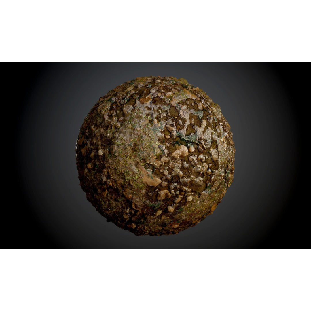 Ground Textures 3D Model – Seamless PBR Dirt, Mud, Sand, Rock - View 50