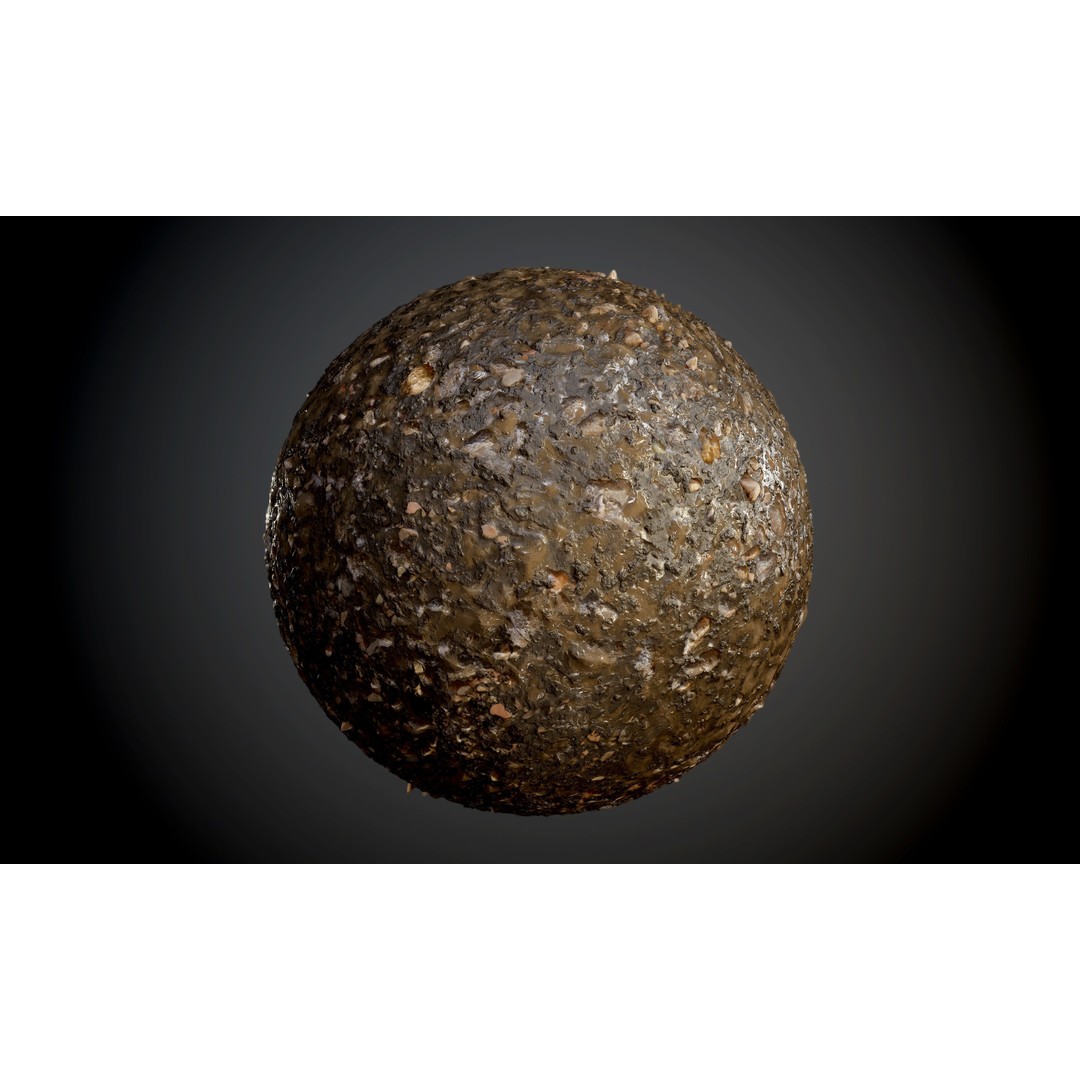 Ground Textures 3D Model – Seamless PBR Dirt, Mud, Sand, Rock - View 54