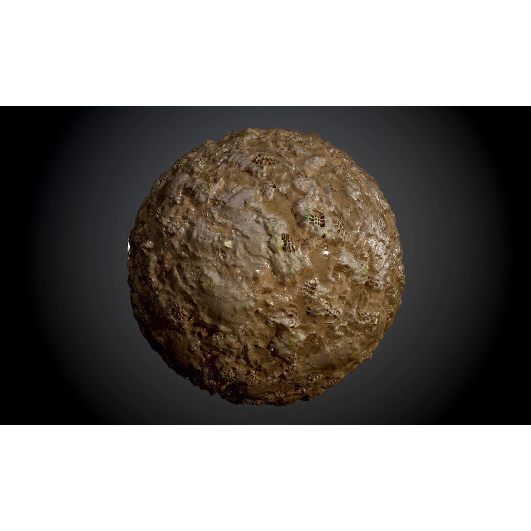 Ground Textures 3D Model – Seamless PBR Dirt, Mud, Sand, Rock - View 65