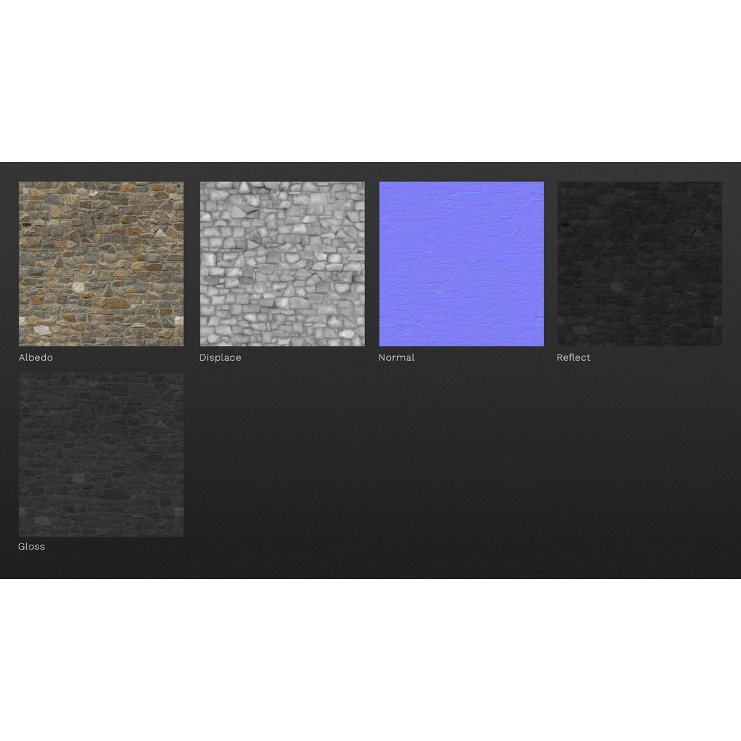 Italian Stone Wall Texture 3D Model – High Resolution PBR Albedo - View 6