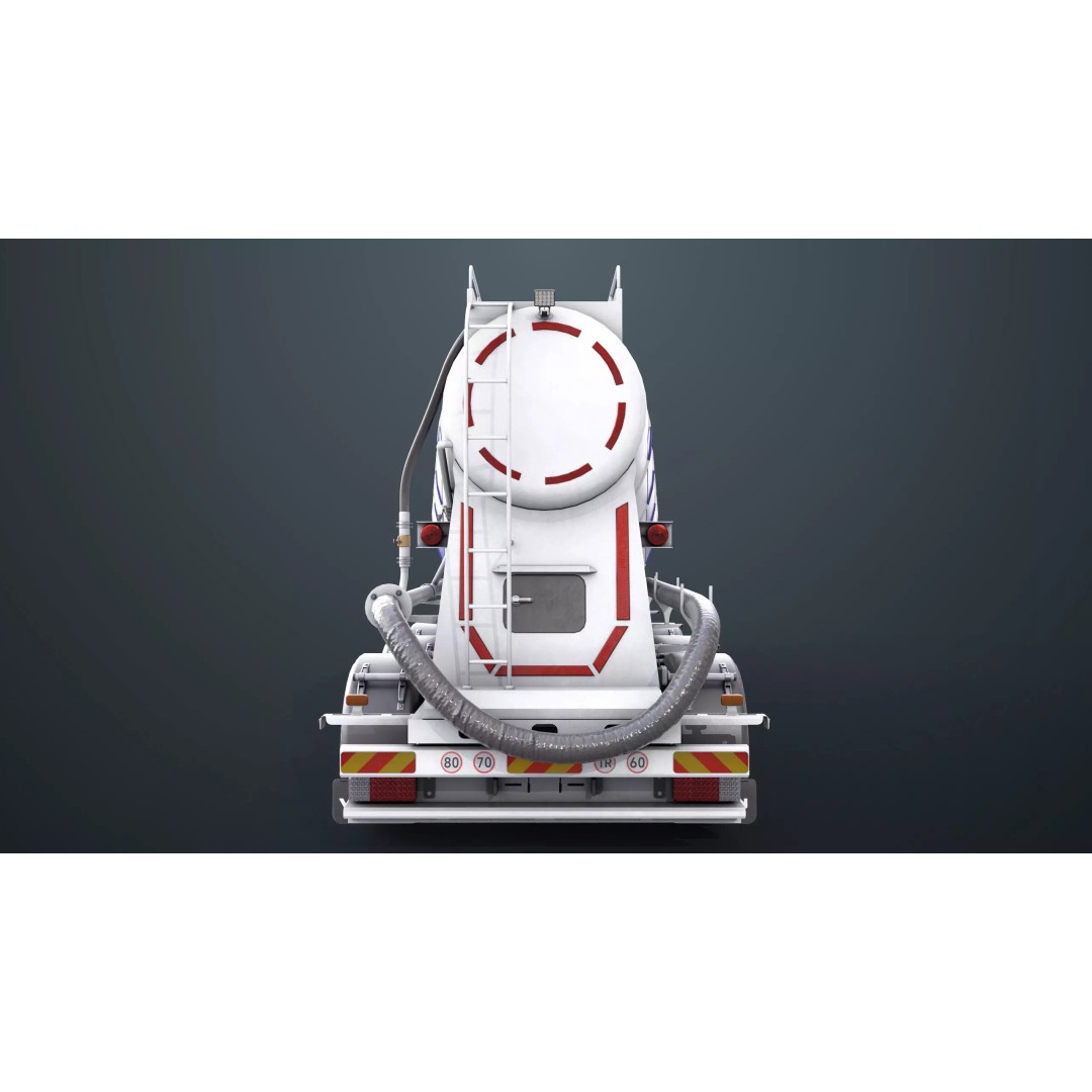 Cement Mixer Truck 3D Model – Low Poly Game-Ready Asset, PBR Textures - View 10