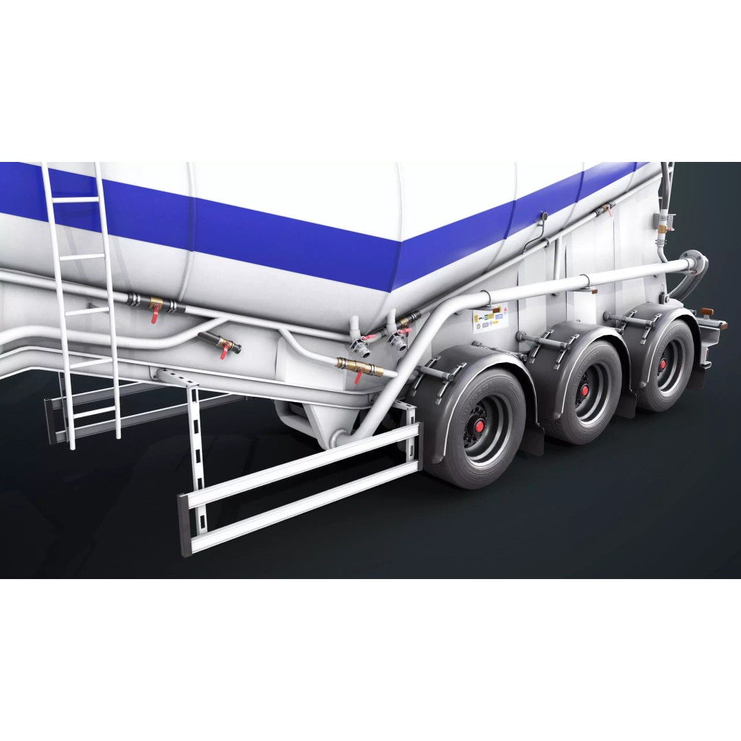 Cement Mixer Truck 3D Model – Low Poly Game-Ready Asset, PBR Textures - View 14