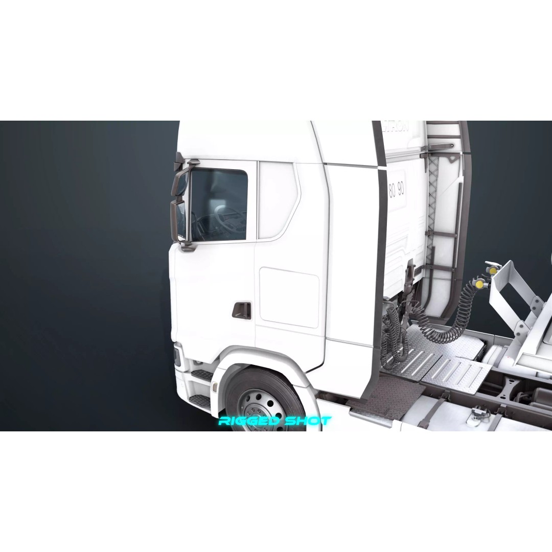 Cement Mixer Truck 3D Model – Low Poly Game-Ready Asset, PBR Textures - View 32