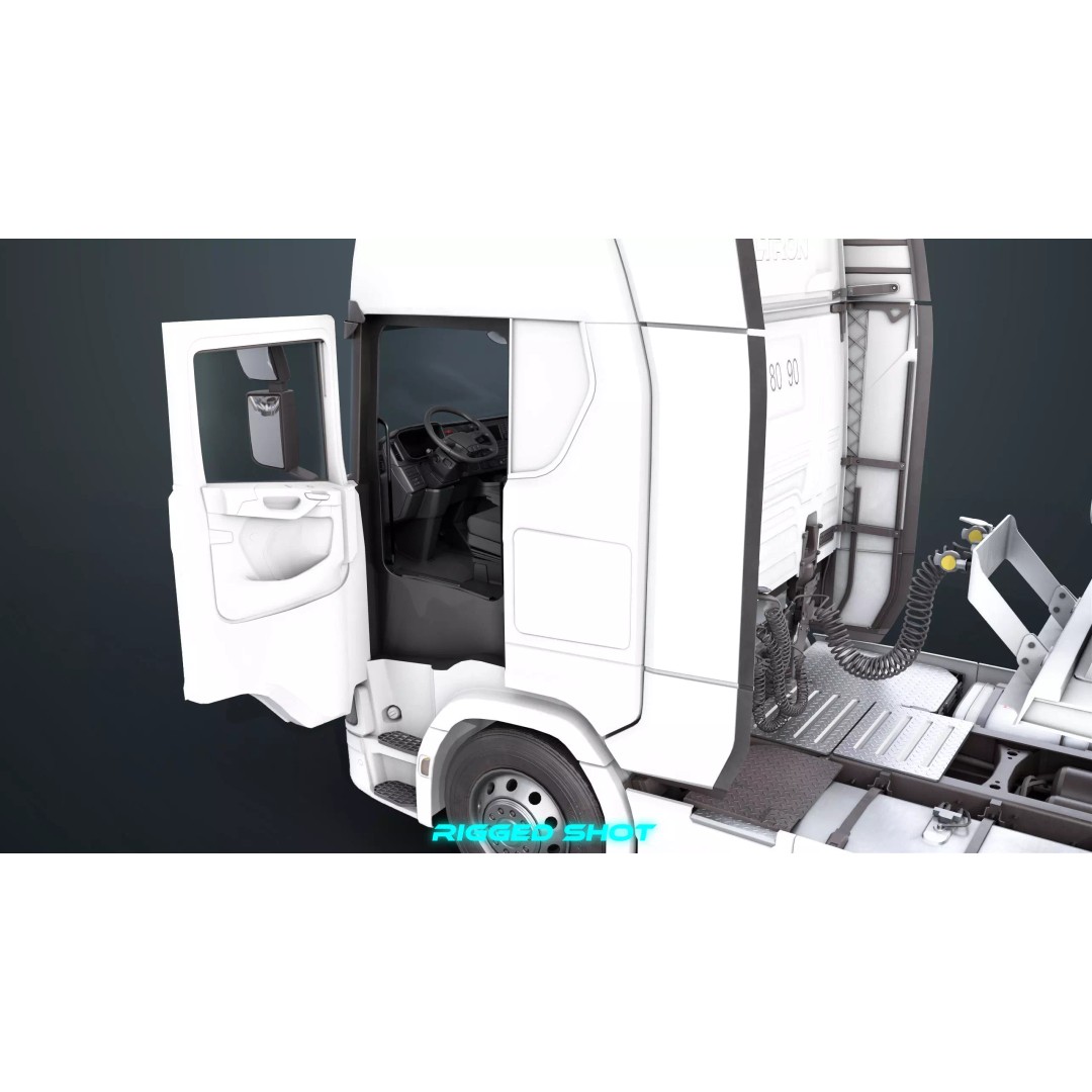 Cement Mixer Truck 3D Model – Low Poly Game-Ready Asset, PBR Textures - View 33