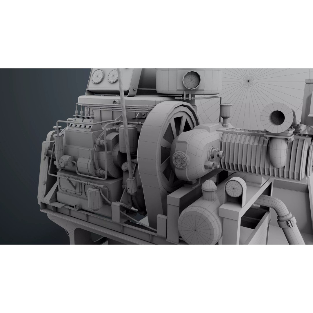 Cement Mixer Truck 3D Model – Low Poly Game-Ready Asset, PBR Textures - View 57